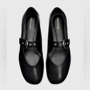 Reformation Bethany Ballet Flat 9.5 Black